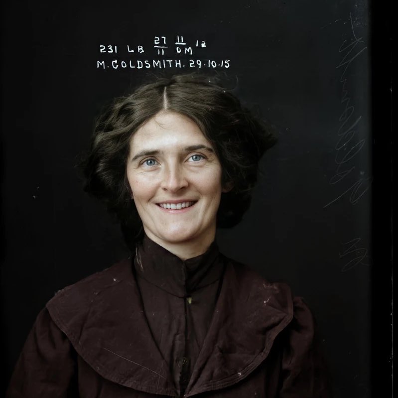 It looks like this author wrote about this retoucher last month and again: a whole bunch of editorialized mugshots without ever mentioning it  https://www.vice.com/en/article/pkdnny/colorized-mugshots-women-1920s-australia