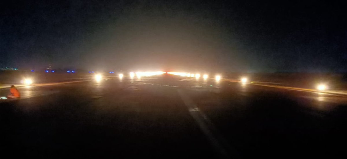 aaitutairport's tweet photo. Electrical Engineer's engaged in checking the Illumination of Runway lights for safe operations. #Definingsafety https://t.co/sh3YNTJXzi
