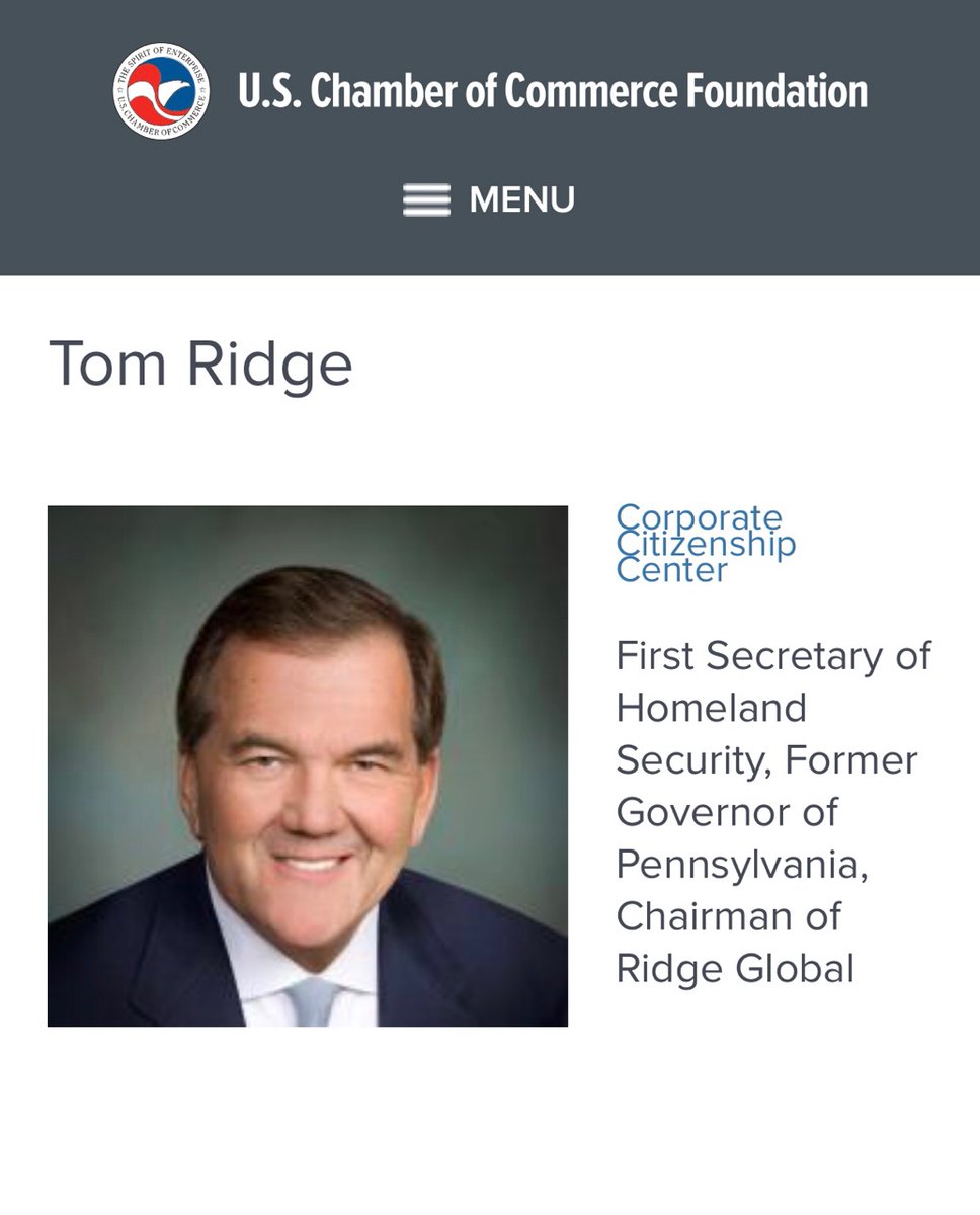 Tom Ridge, DHS, Deloitte, US Chamber of Commerce: