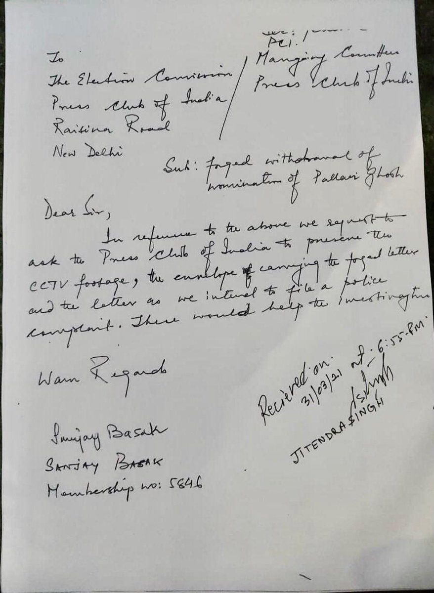 Yesterday PCI organised an election for their body; just like  @ECISVEEP , they too have an election commission, difference is that their voter list didn’t go beyond 4200 & guess what-all sorts of charges flew, thick n fast, of intimidation and even forged withdrawal of Pallavi G