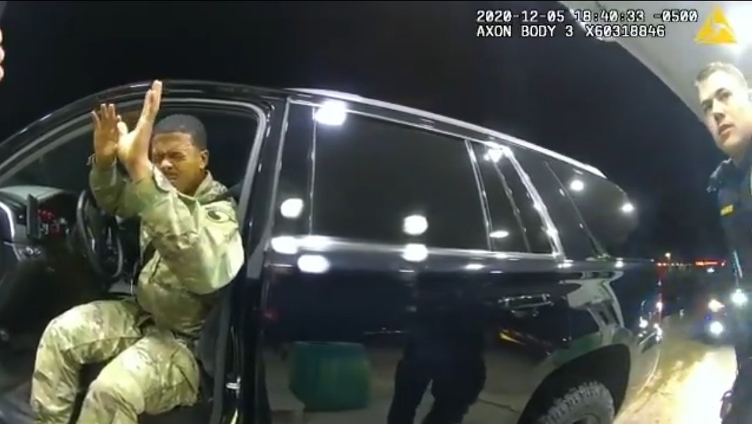 7) Cop 1 is still acting like an ass, threatening with a taser before switching to pepper spray. If the situation had been properly de-escalated it would have never got to this point. Cop 2 is not cool with what's happening, look at his face. He's looking at Cop 1 like WTF.