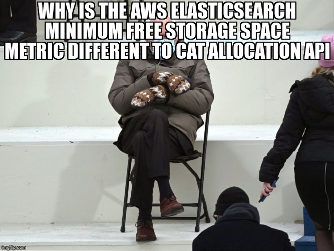 overflow_meme's tweet image. Why is the AWS Elasticsearch Minimum free storage space metric different to cat allocation api stackoverflow.com/questions/6699… #amazonwebservices #awselasticsearch #elasticsearch