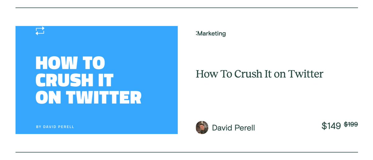 How to Crush It on Twitter by  @david_perellPeople want to learn how to build an audience. This could be for their entrepreneurial pursuit (eventually sell products to this audience) or just to become internet famous and figure out $$$ later.