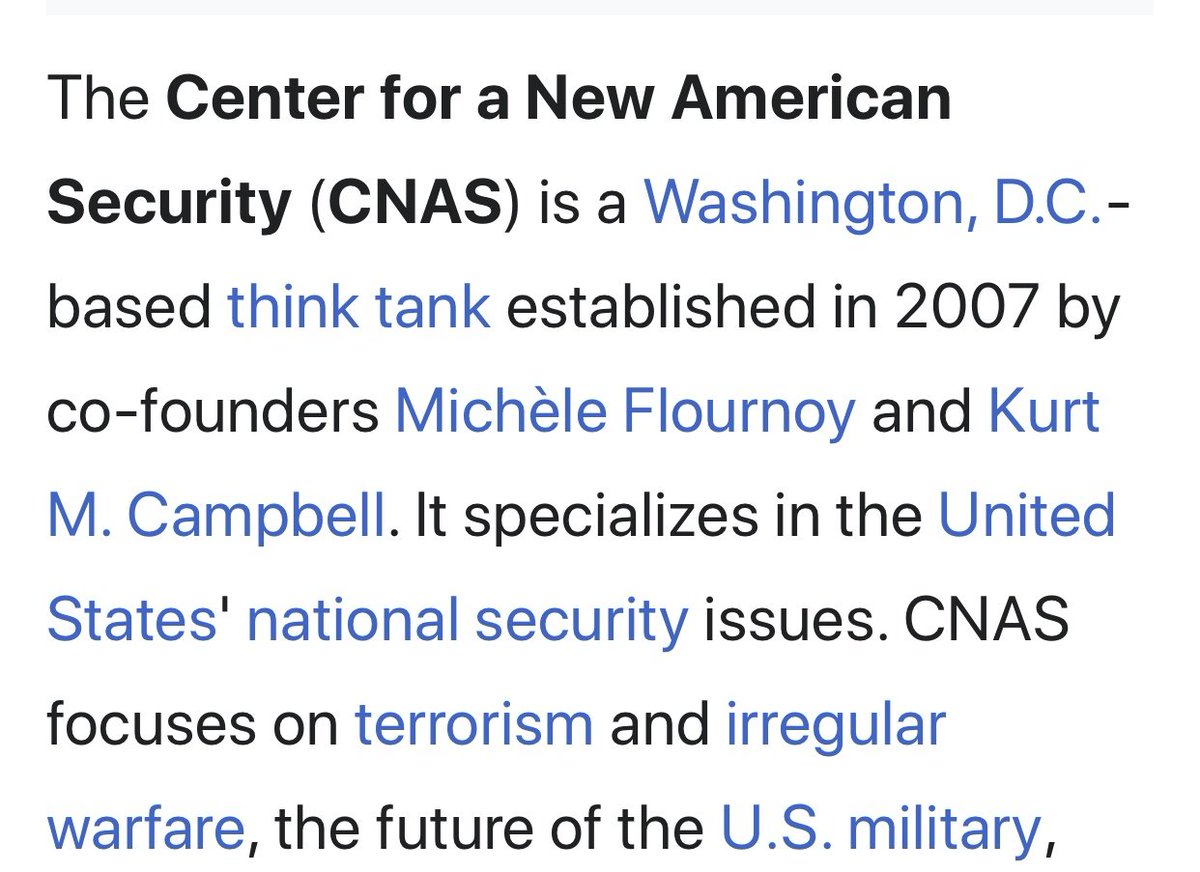 Todd Rosenblum, DHS.CNAS was co-founded by Michelle Flournoy & Biden's Asia czar Kurt Campbell. Both also founded WestExec with SOS Tony Blinken - Biden's bag man at U Penn Biden Center.WestExec helped US universities solicit funds from China without losing US DOD grants.