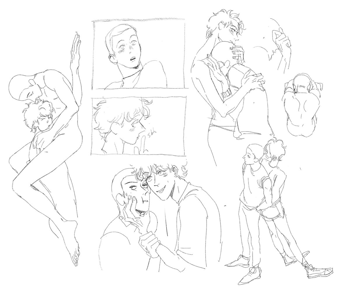 Kiss me more, kiss me more~ (doodle dump of my ocs cause i miss them, and doja's song always hit that spot) 