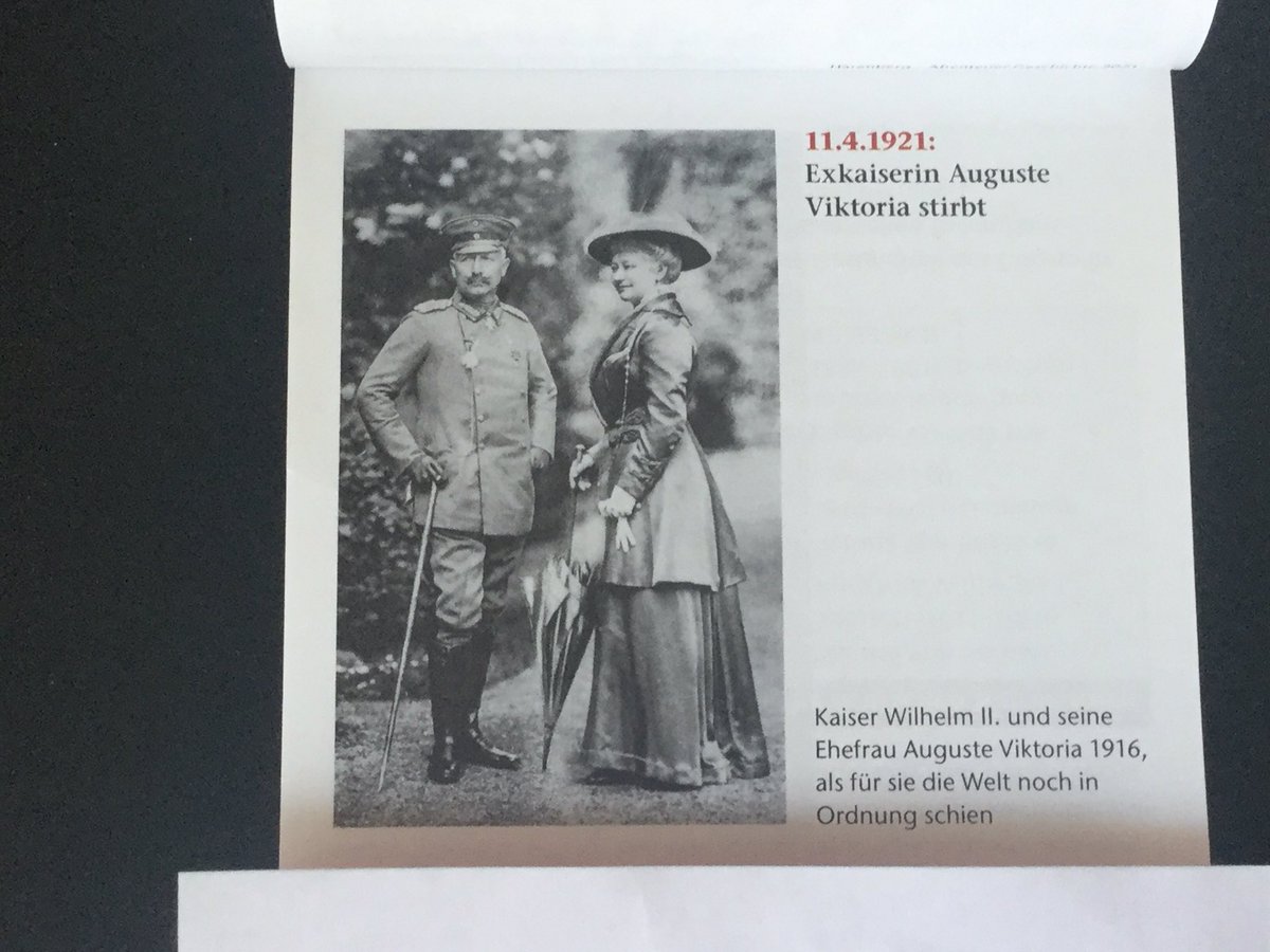 Heute vor  #100 #Jahren verstarb #Deutschlands letzte #Kaiserin #Auguste #Viktoria,  geb. 1858,  Ehefrau von   #Wilhelm II., #Deutscher #Kaiser und #König von #Preußen, im niederländischen Exil.
