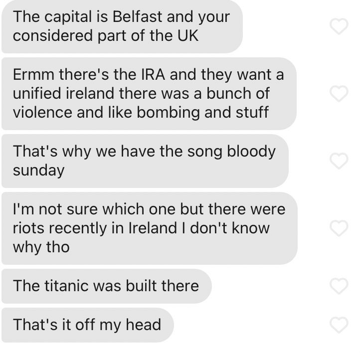 Don’t be this guy either, ‘that’s why we have the song bloody sunday’ oh god where to start