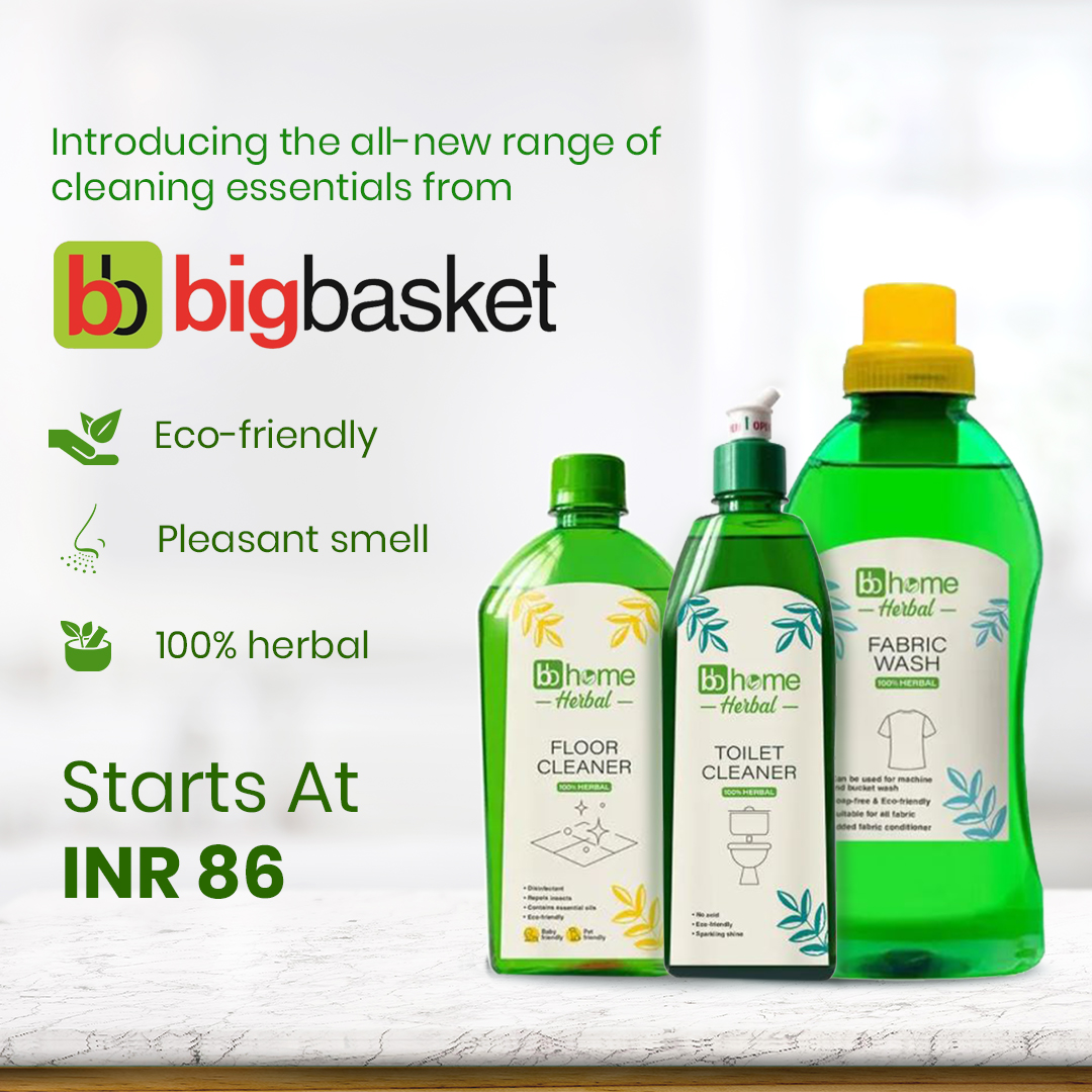 bigbasket_com's tweet photo. Presenting a newly launched range of home cleaning products at #bbHome, that is formulated with 100% ingredients and a pleasant fragrance! Stock up on house #CleaningEssentials only at https://t.co/IAS03YpDnp at prices starting just INR 86!
#HappyHome #StaySafe #OnlineShopping https://t.co/YcBBmrob8P