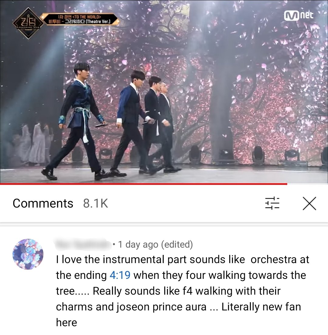 "Like F4 walking with their charms and joseon prince aura... Literally new fan here."  #비투비