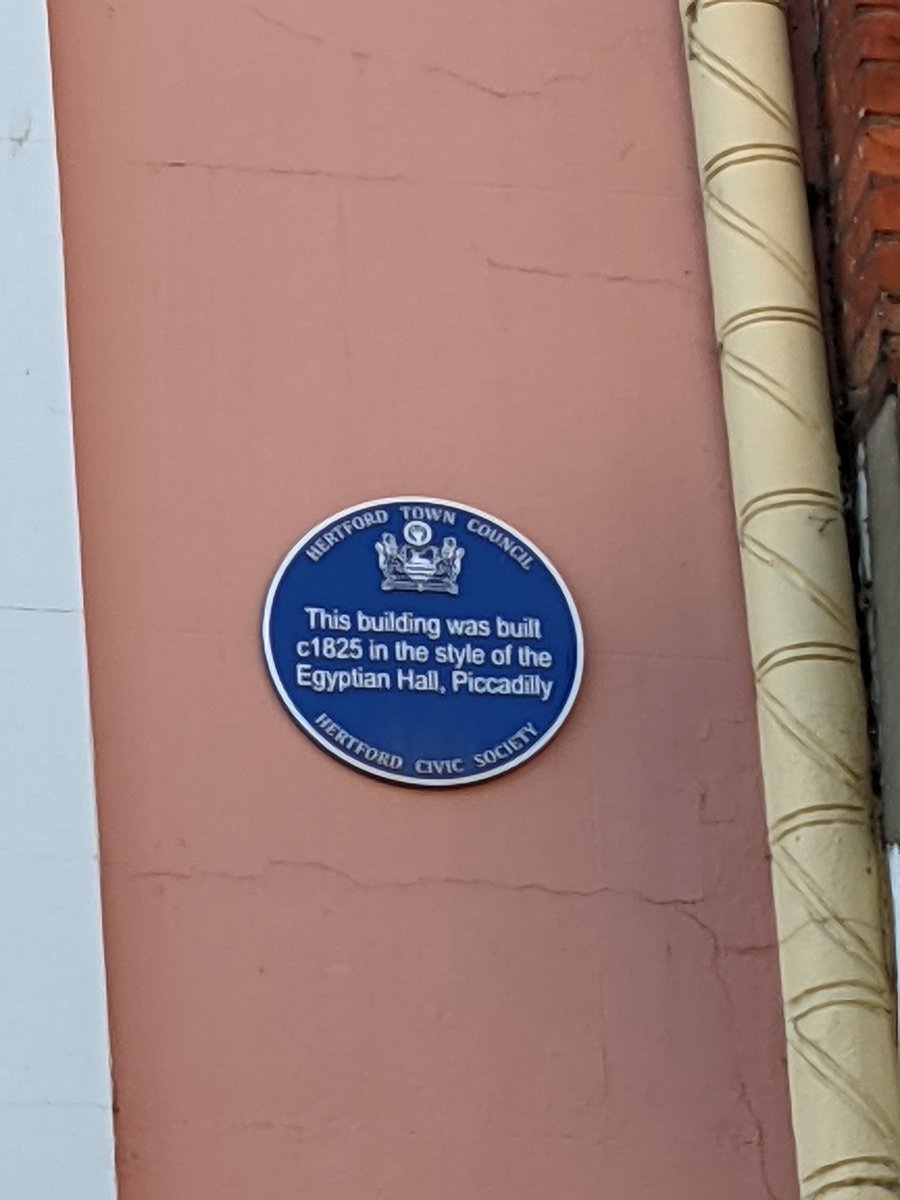 As the blue plaque states, the building was built in 1825 in the style of the Egyptian Hall, Piccadilly, which was itself built in 1812, and sadly demolished in 1905, having played host to the magician John Nevil Maskelyne's show for 32 years (but that's another story...) (2/7)