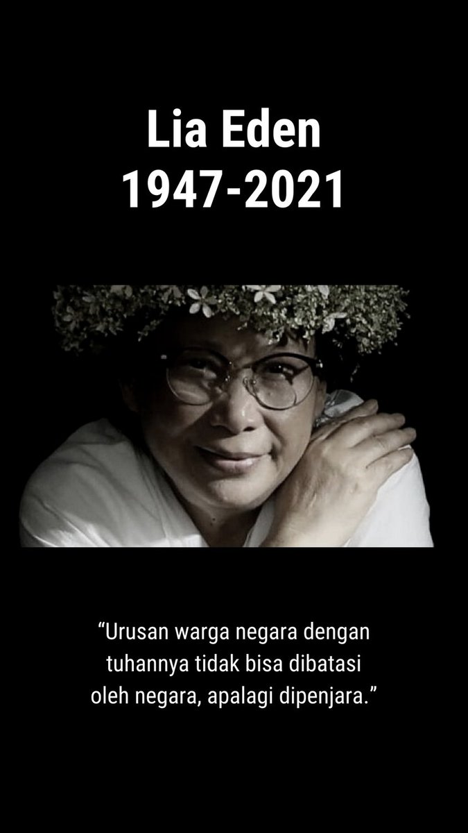 Segenap rakyat biji mengucapkan duka cita yang sedalam-dalamnya atas berpulangnya Lia Aminuddin. Tegakkan keadilan untuk kepercayaan.