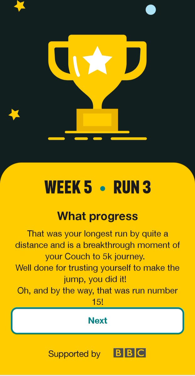 BigBadBola's tweet photo. So it was not a fluke π
Repeated #week5run3 as @MJGold suggested and ran for 20 mins non-stop!
Bring on week 6 ππΎ
#Couchto5K https://t.co/GVIZyLxIGF