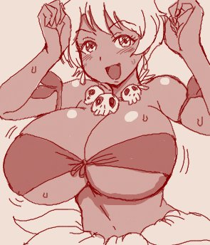 [R-18] 手書き機能で描いたミィちゃん。 #ジャングルDEいこう! #ミイ(ジャングルDEいこう!) #褐色 #おっぱい #爆乳 https://t.co/P9LjGsa9C4 