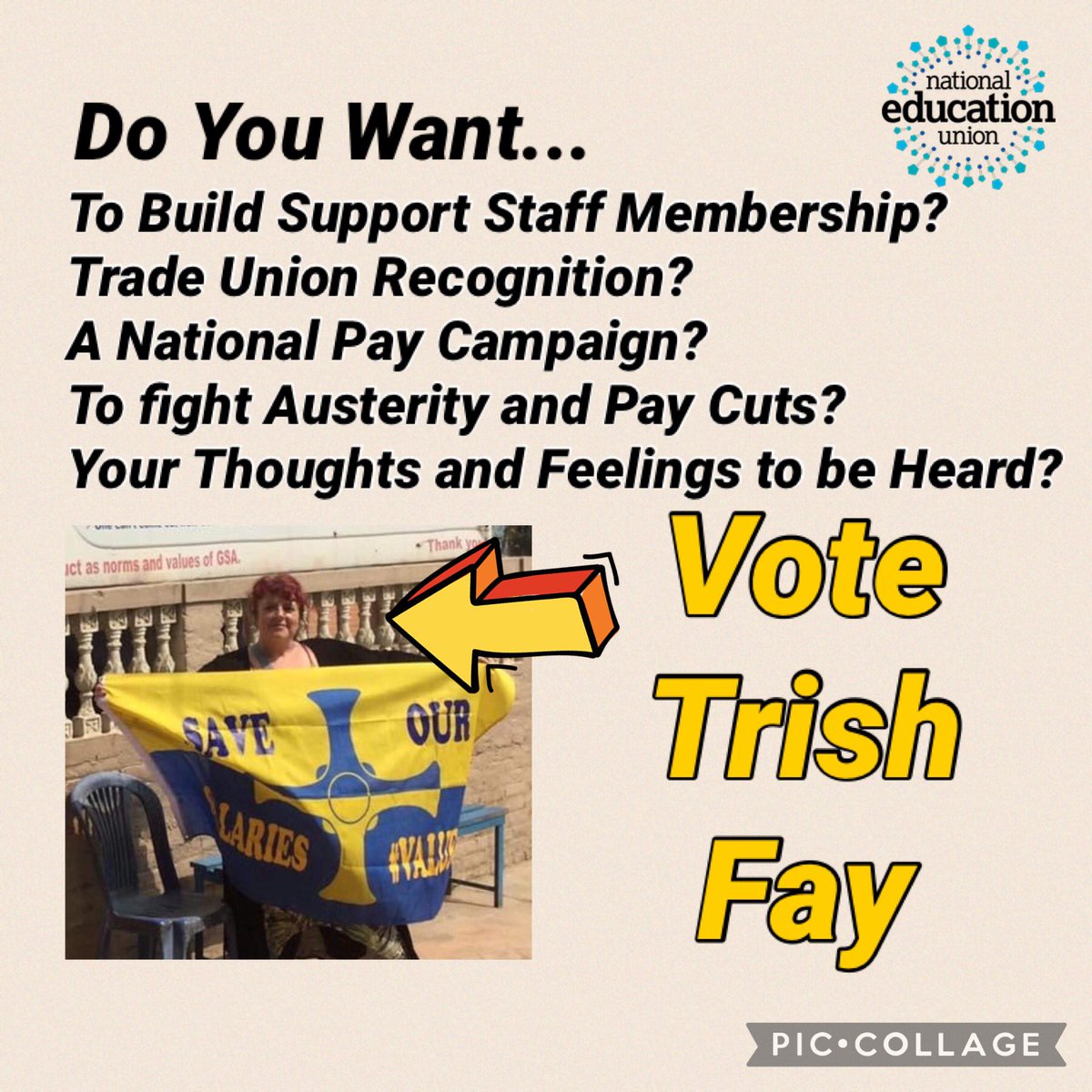 Vote #1 @trish_fay666. <a href="/NEUCumbria/">NEU Cumbria</a>. <a href="/stocktonNEU/">Stockton NEU</a>. <a href="/NEUnorthyorks/">*UNOFFICIAL* NEU North Yorks</a>. <a href="/NTynesideNEU/">North Tyneside NEU</a>. <a href="/NEUSheffield/">NEU Sheffield Branch & District #SaveOurSchools</a>. <a href="/NEUnottcity/">Nottingham City NEU</a>