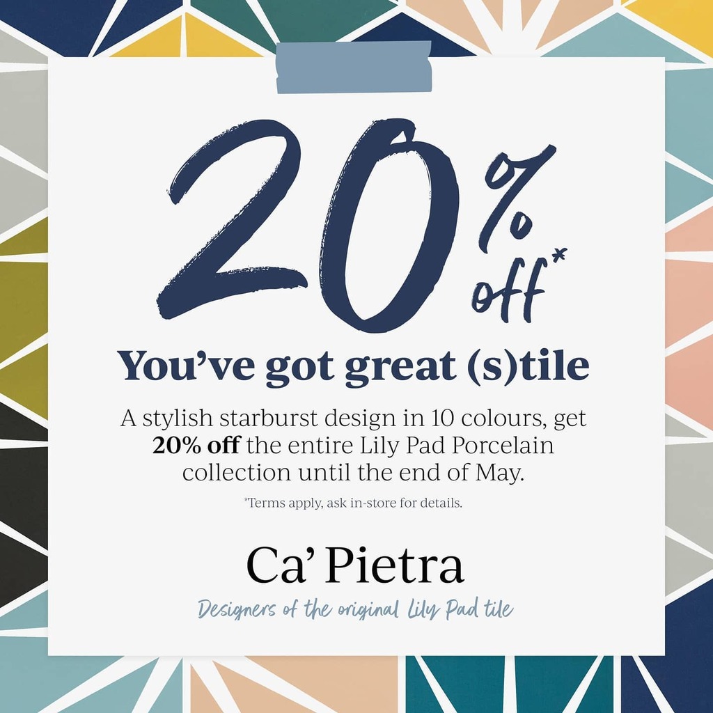 EdinTileStudio's tweet image. Get 20% off the entire Lily Pad collection until the end of May!
.
.
.
#edinburghtilestudio #edinburghcity #edinburgh #edinburghscotland #tilestudio #tiles #promotion #lilypad #porcelain #porcelaintiles #sales instagr.am/p/CNhXxlODvAs/