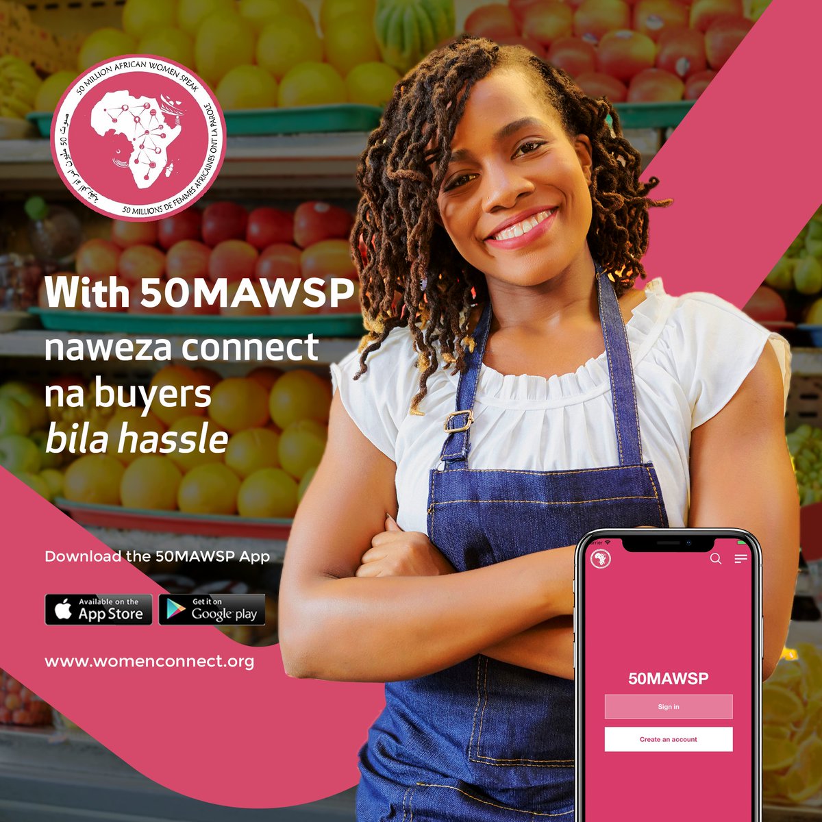Are you a business woman in Kenya, looking for a market gap and to meet new buyers? Join the movement. 50MAWSP app is the solution for you. Download the 50MAWSP app on Google Play Store or Apple App Store today. #50MAWSP #WomenSupportingWomen