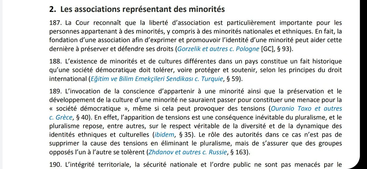 Un contrôle poussé pour vérifier différentes normes juridiques notamment si le but poursuivi par l'état membre est légitime et si les mesures décidées sont bien proportionnelles à l'illégalité alléguée des actes fautifs de l'association.Or en la matière la cour se montre sévère.