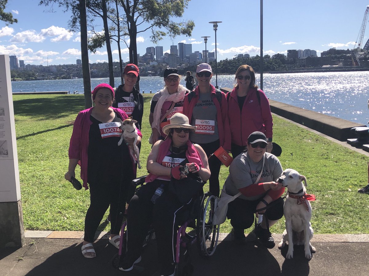 lynbesydney's tweet photo. Had a spectacular morning walking around #Sydney with Team RocknRoll @MonicaVarga4 @deannavarga @VirginiaLoyola @KSimmondsHall ping @MayvinGlobal and #ruckusmakes3 #mswalkrunroll 🙏 to all those who donated, we blitzed our fundraising target. @MS_Australia https://t.co/jj57UXCWET