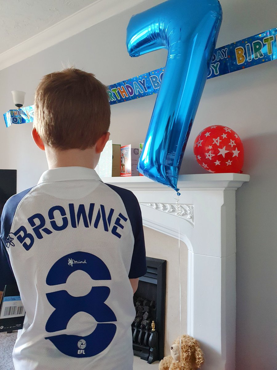 Today is William's 7th Birthday and he wanted a <a href="/pnefc/">Preston North End FC</a> shirt with his favourite player <a href="/Alan__Browne/">Alan Browne</a> on the back! #HappyBirthday