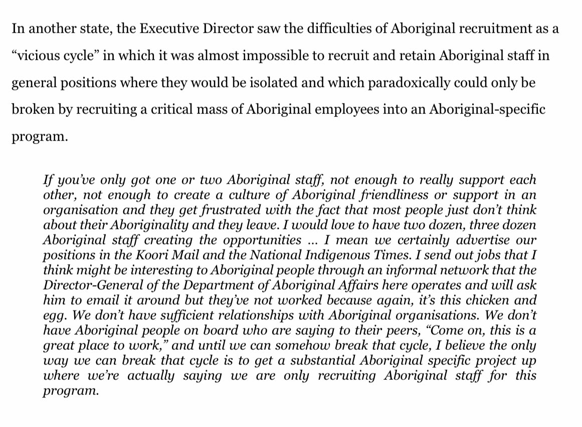 Here’s the problem  @RedCrossAU think more Indigenous ppl is the answer. Like safety in numbers. Instead of a safe place for one Indigenous person. ‘Diversity & Inclusion’ isn’t the response. An Anti-racist organisation is the answer