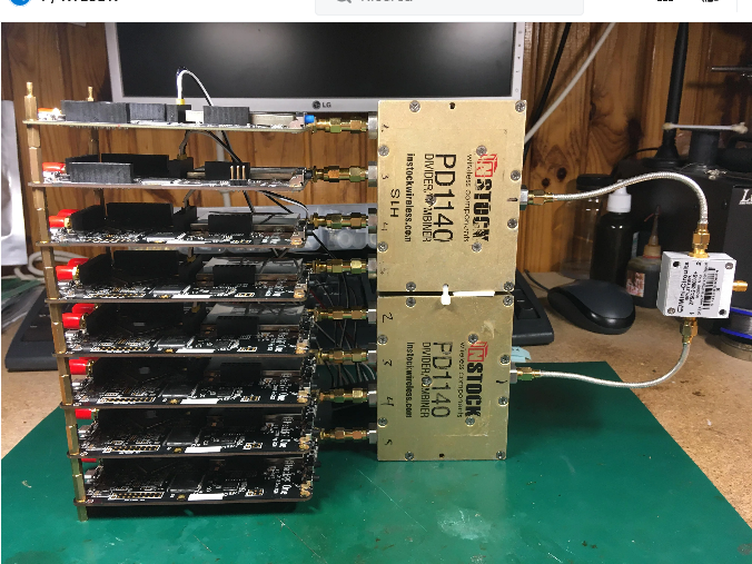 giammaiot2's tweet photo. HackRF SuperCluster by OlegKutkov: 8x #cluster/#coherent/#parallel #HackRF need #160Mhz #BANDWIDTH (PD1140 + ZFSC-2-2500-S+ Splitter HW) https://t.co/6wFnj0EzfW #SoftwareDefinedRadio #Satellite #RF #Power #Divider #Combiner #Splitter https://t.co/HWsnSBxfcB