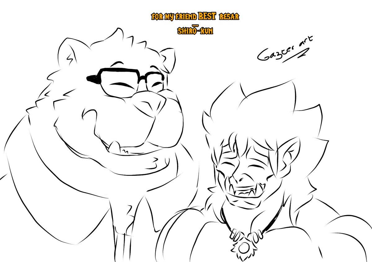 gaztertale's tweet photo. De los .ejotes amigos a considerarse familia!

#skethwork #bestfriends #bearandorc #furryfriend https://t.co/3WZ1yEcot3