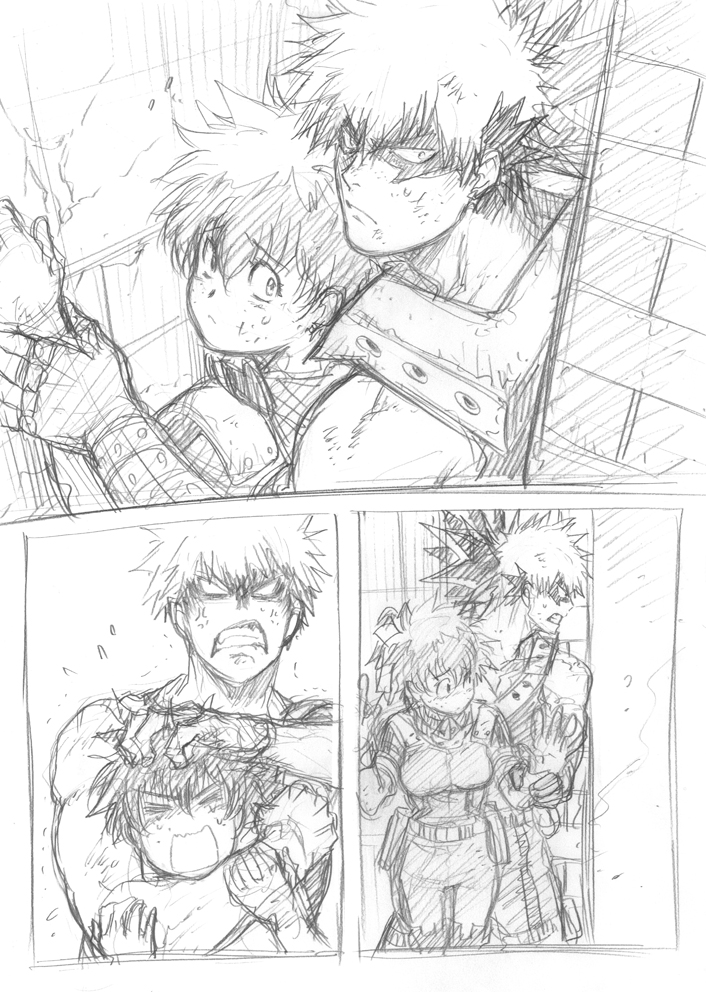 ラフ描き、再掲、💥🥦(♀) 