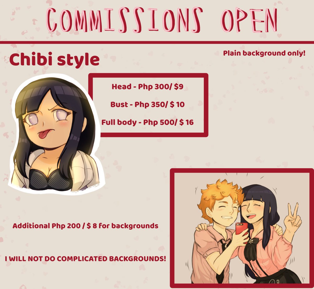 tonescomm's tweet image. [Rt’s and fleets are highly appreciated ^^]

I’m opening up 5 slots per batch 💖 I’m saving up to help my family pay bills and also for my college fees.

Send me a dm if you’re interested &amp;lt;3