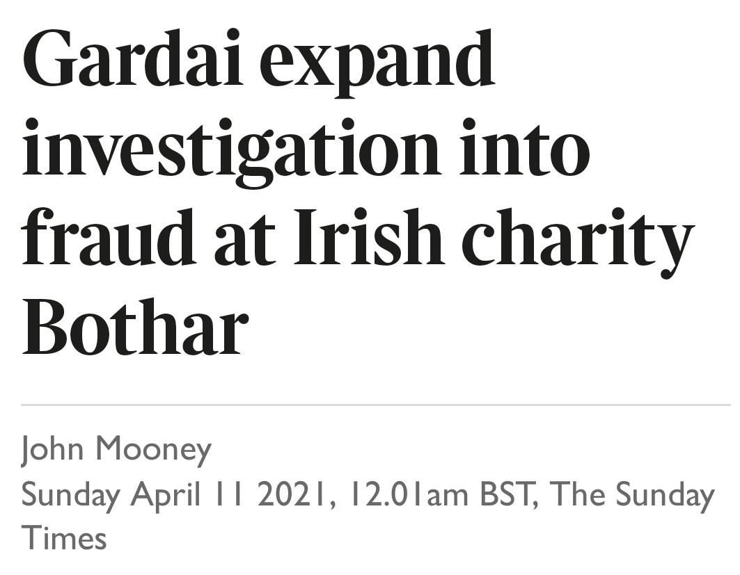 caulmick's tweet photo. Gardai investigating the alleged misappropriation of funds from the charity Bothar by its former chief executive are examining claims that other people might have been involved in fraud. - @JohnMooneyST
#HowIrelandWorks
#Bothar
https://t.co/CAo1AgiEYI https://t.co/3tnT1kPx4E