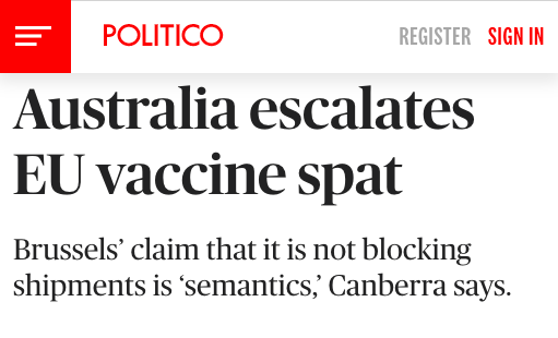 The problem continues to be extremely short supplies of vaccines worldwide. Some continue to address this problem by arguing over the scraps... Other countries continue to not even have scraps.