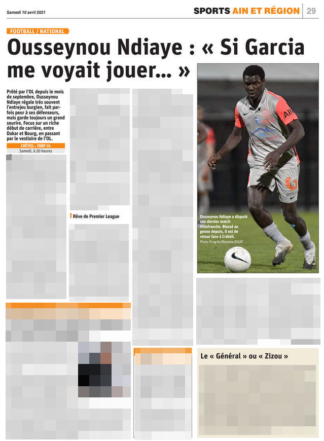 Ousseynou #Ndiaye, prêté par l'#OL au FBBP : « Si #Garcia me voyait jouer… » 💶
<a href="/RudiGarcia/">Rudi Garcia</a> <a href="/Ouss_Ndiaye13/">Ousseynou Ndiaye</a> 
(Le Progrès : olplus.fr/JUx6i)