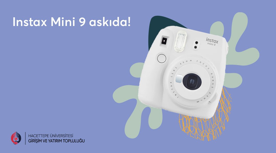 Askıda Hacettepe Girişim ve Yatırım Topluluğu desteğiyle "Instax Mini 9" var! RT'leyen 1 üniversiteliye hediye! Detaylar: bit.ly/3mKfVCI