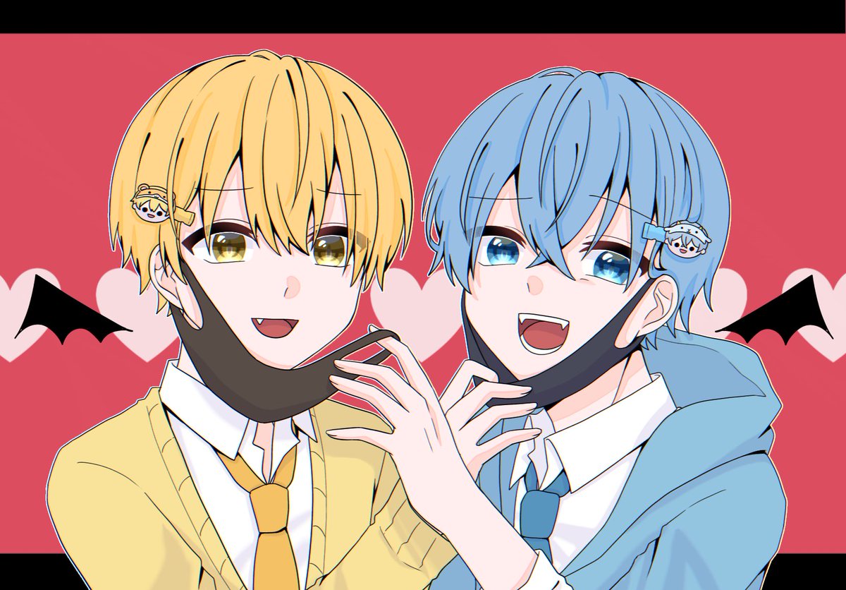 すとぷりギャラリー ころんくん るぅとくん あたしヴァンパイア ぱんこのイラスト