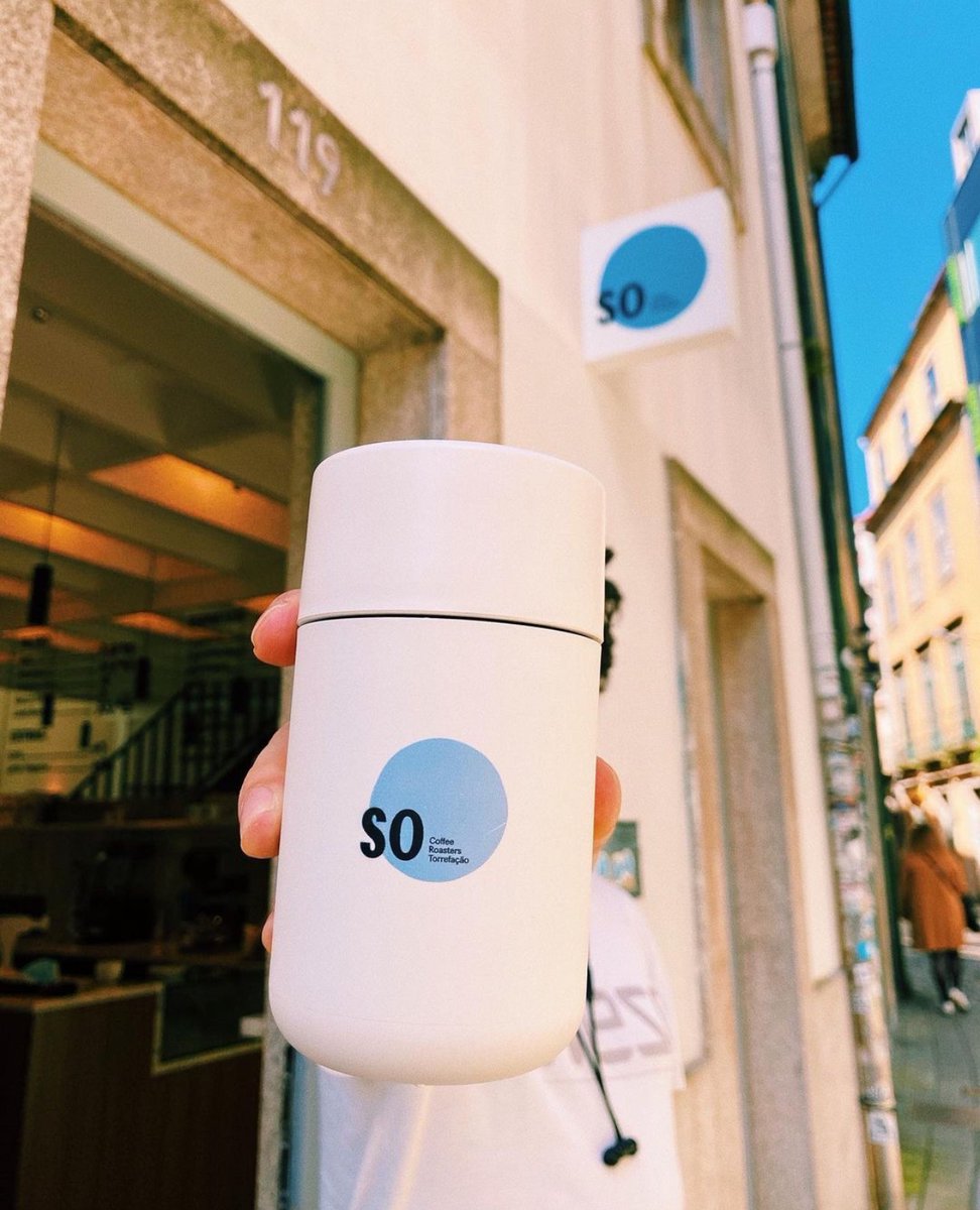 roasters_so's tweet photo. SO Reusable Travel Mug: get 10% off in every coffee drink refill - for life.

#refill #sustainablecoffee #reuse #socoffeeroasters #socoffee #discount #portugal #visitportugal #specialtycoffeeportugal #specialtycoffeeporto #specialtycoffee https://t.co/sO4dxjm0A1