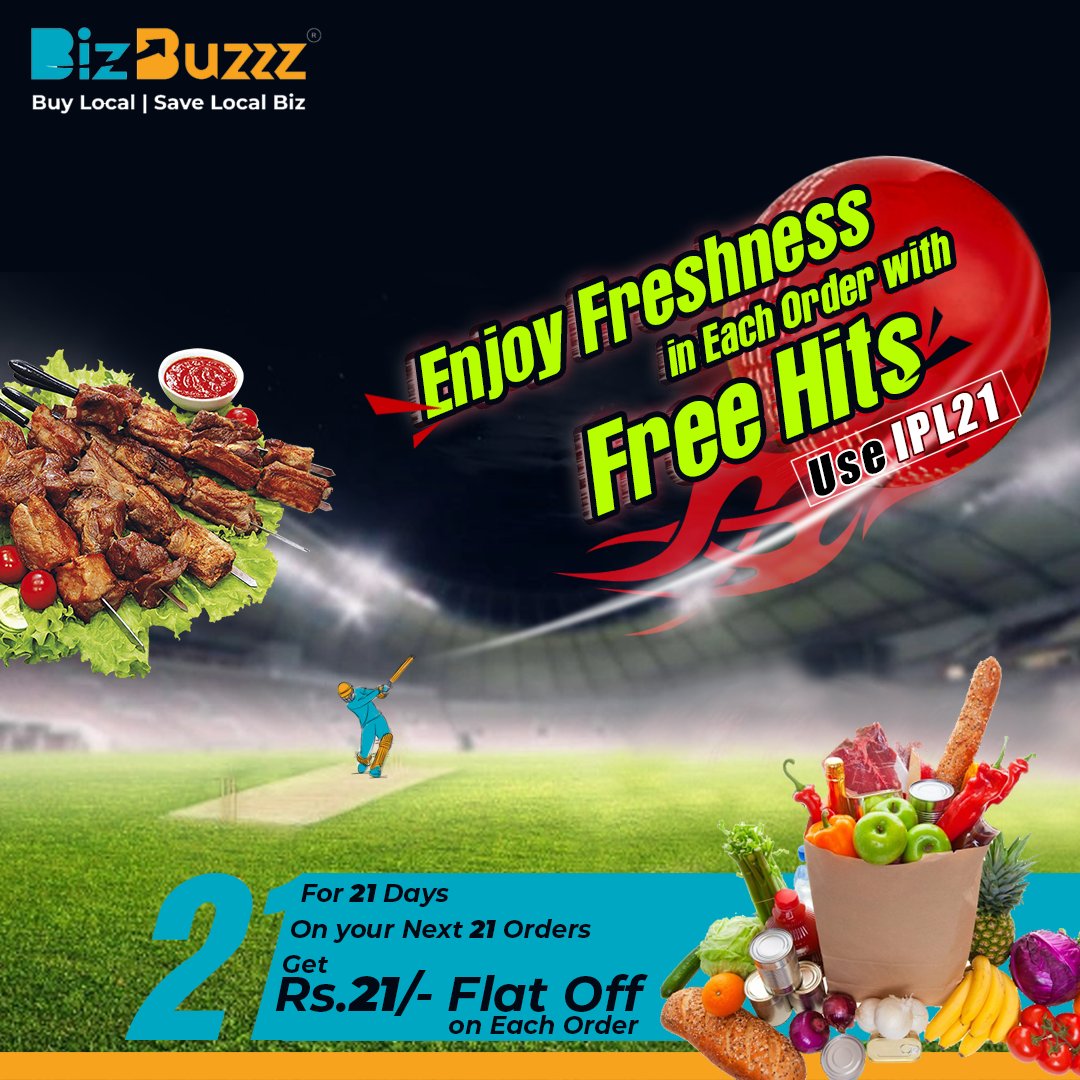 BizBuzzzApp's tweet photo. #BizBuzzzIPL21
"Enjoy your Inning with Every Order Delivered to You. Each Order will Deliver Freshness and Food of Your Choice".
#localbusiness #foodies #EatFresh #FreeHomeDelivery #RestaurantFood #IPL2021 #buylocal #StayHome #StaySafe #EatMorePayLess #LocalStoreBizApp #food https://t.co/FlbqITQ0gz