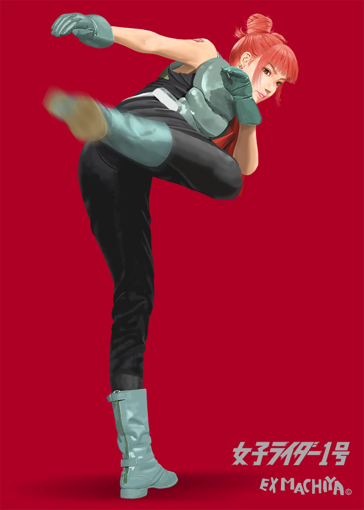 女子ライダー1号 イラスト 仮面ライダー生誕50周年 Fanart マチパーのイラスト