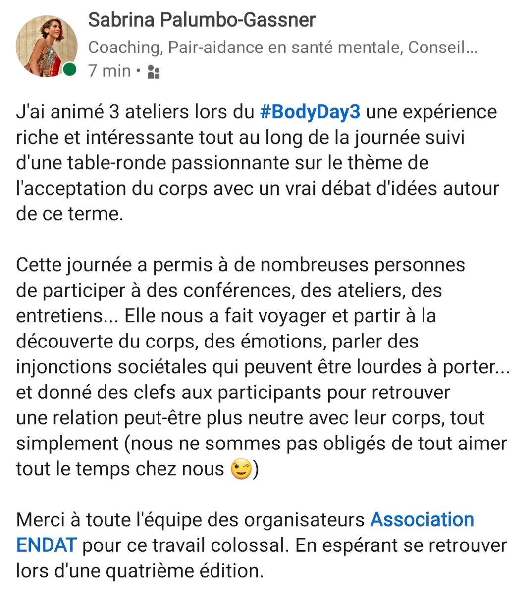 sabpalumbo's tweet photo. Merci à toute l'équipe des organisateurs Association #ENDAT pour ce travail colossal. En espérant se retrouver lors d'une quatrième édition. https://t.co/6GQXMMUDUv