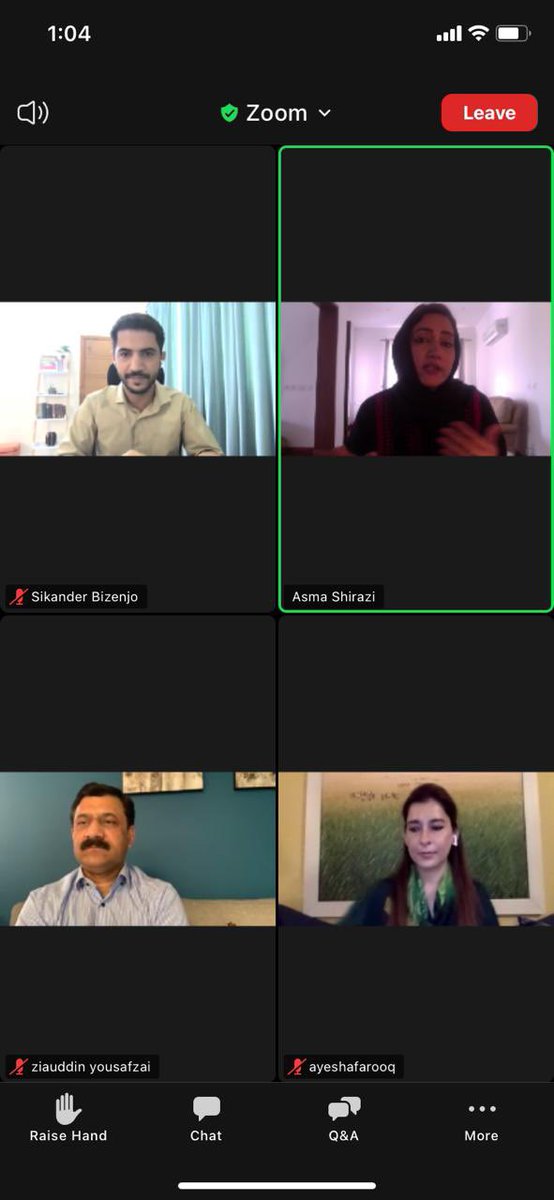 BaadeSabaaPak's tweet photo. Proudly Presenting this very informative dialogue on “Future of Pakistan” with @ZiauddinY , @asmashirazi , Senator Ayesha &amp; @sikanderbizenjo 

Organised by @BaadeSabaaPak 

Please click the link below :
https://t.co/pmxBSZaz1T
 
Webinar ID: 981 1259 8975
Passcode: 12345 https://t.co/X14iLuelRN