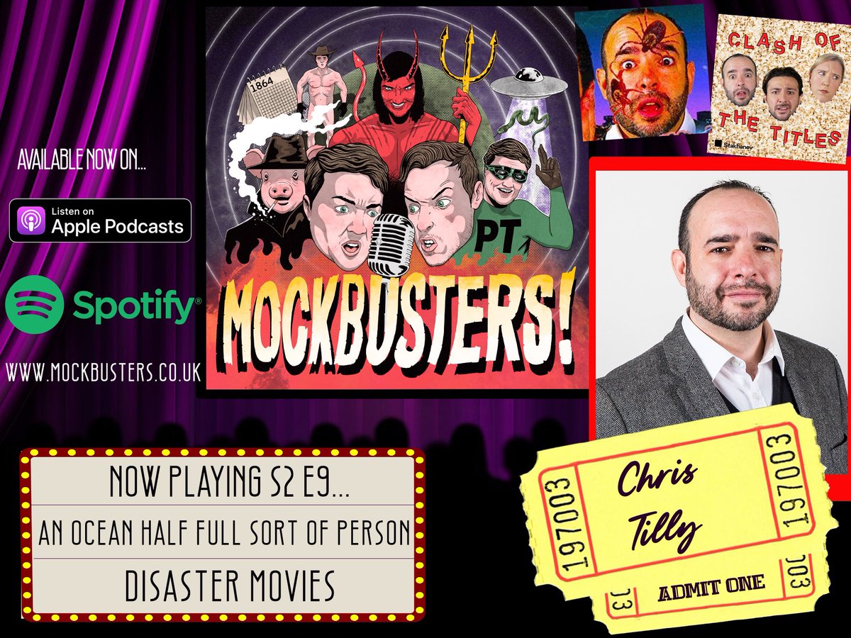 MockbustersPod's tweet photo. It’s our last episode before we take an extended break, what a disaster!

But before we do, check out our chat with incredibly knowledgeable and lovely chap Chris Tilly - who takes a break from comparing movies on Clash of the Titles to doing it for ours.

https://t.co/yvd9kLL7fC https://t.co/VmOzIQ3THH