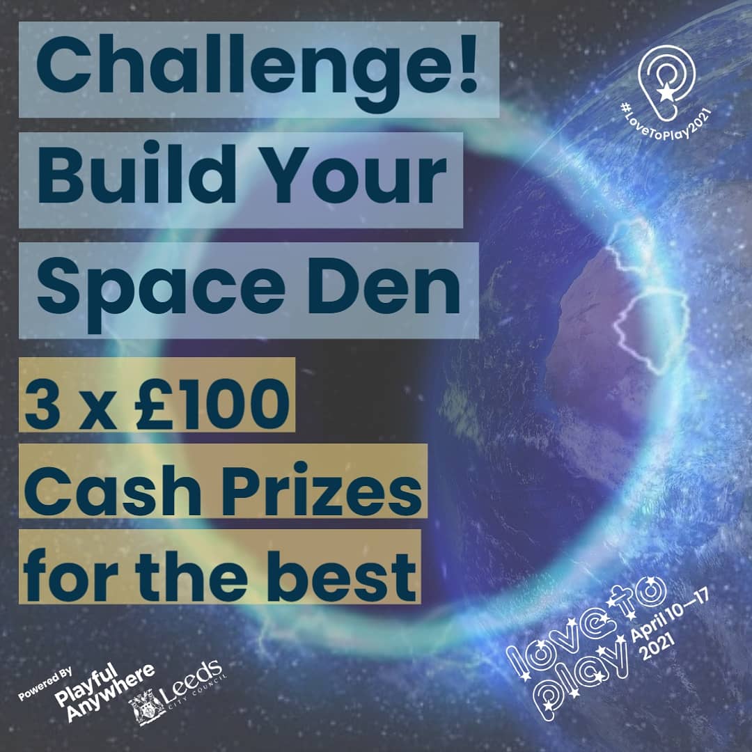 We also have the  @LoveToPlay2021 Space Den Building contest running all week – cash prizes to be won! Open from now until Sat 17th. Get building and send us pics of your cosmic creations  https://www.lovetoplay.fun/event/den-building/