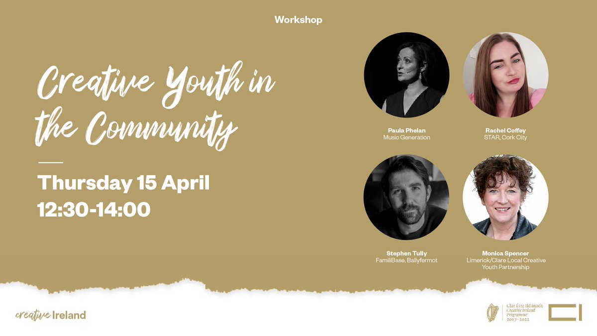 creativeirl's tweet image. To find out more about Creative Youth projects in the community and hear from community-based project workers, book a place at our panel this Thursday April 15th at 12.30pm. bit.ly/3dWK8dy