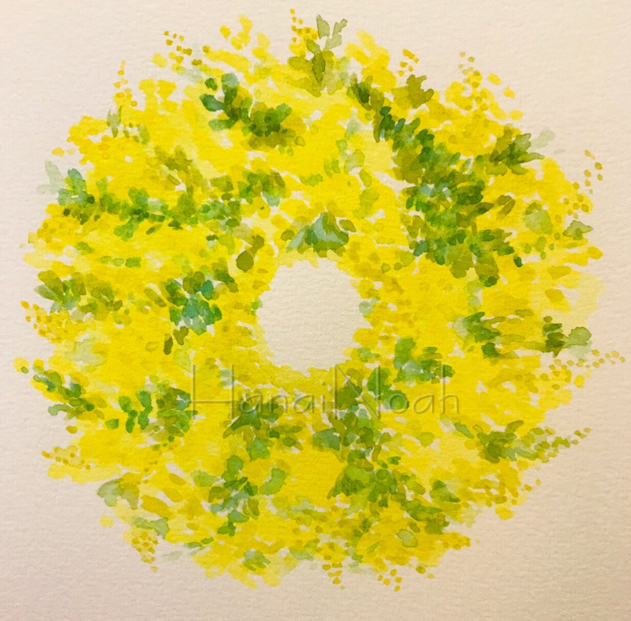 花衣乃映 ハナイノア ミモザのリース 出来上がってうーんと思い また描いて 気がついたらいっぱい描いていたなぁ Class101 イラスト Drawing Painting Flower Art ミモザのリース 水彩画 T Co 2pbevnzvnc Twitter