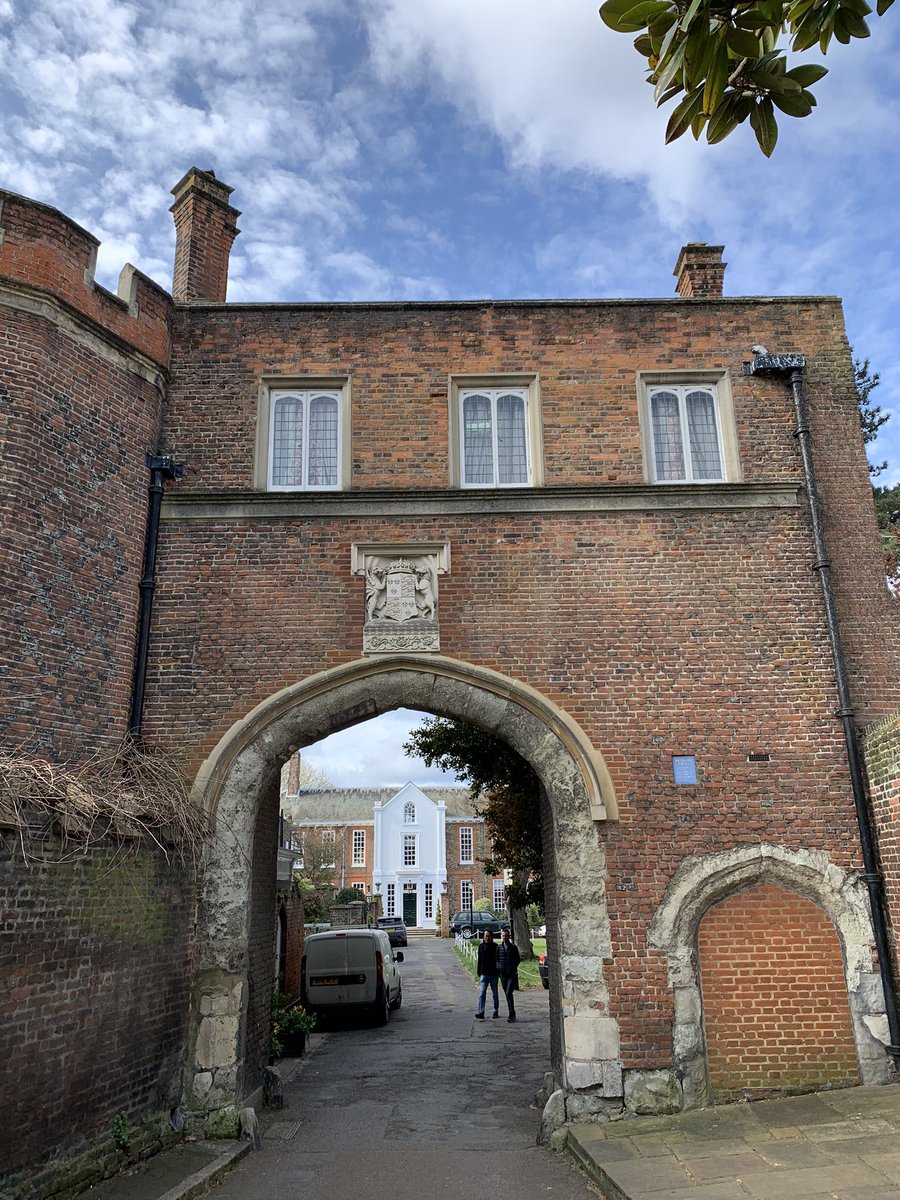 All that remains today of Richmond Palace is the gateway on the Green (the arms of Henry VII are a recent replacement of the original), & the restored buildings of the Wardrobe, which lie behind the gateway in Old Palace Yard.