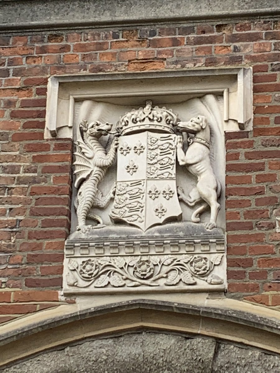 All that remains today of Richmond Palace is the gateway on the Green (the arms of Henry VII are a recent replacement of the original), & the restored buildings of the Wardrobe, which lie behind the gateway in Old Palace Yard.