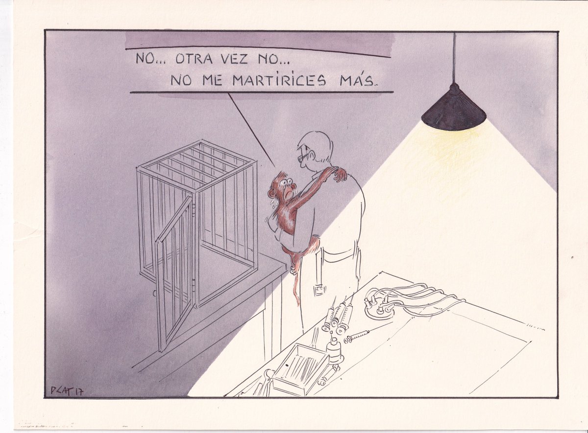 Viñeta especial. Rem.
Congregación en #Vivotecnia para exigir la entrega de los #animales con los que se está experimentando y que están siendo maltratados y vejados.