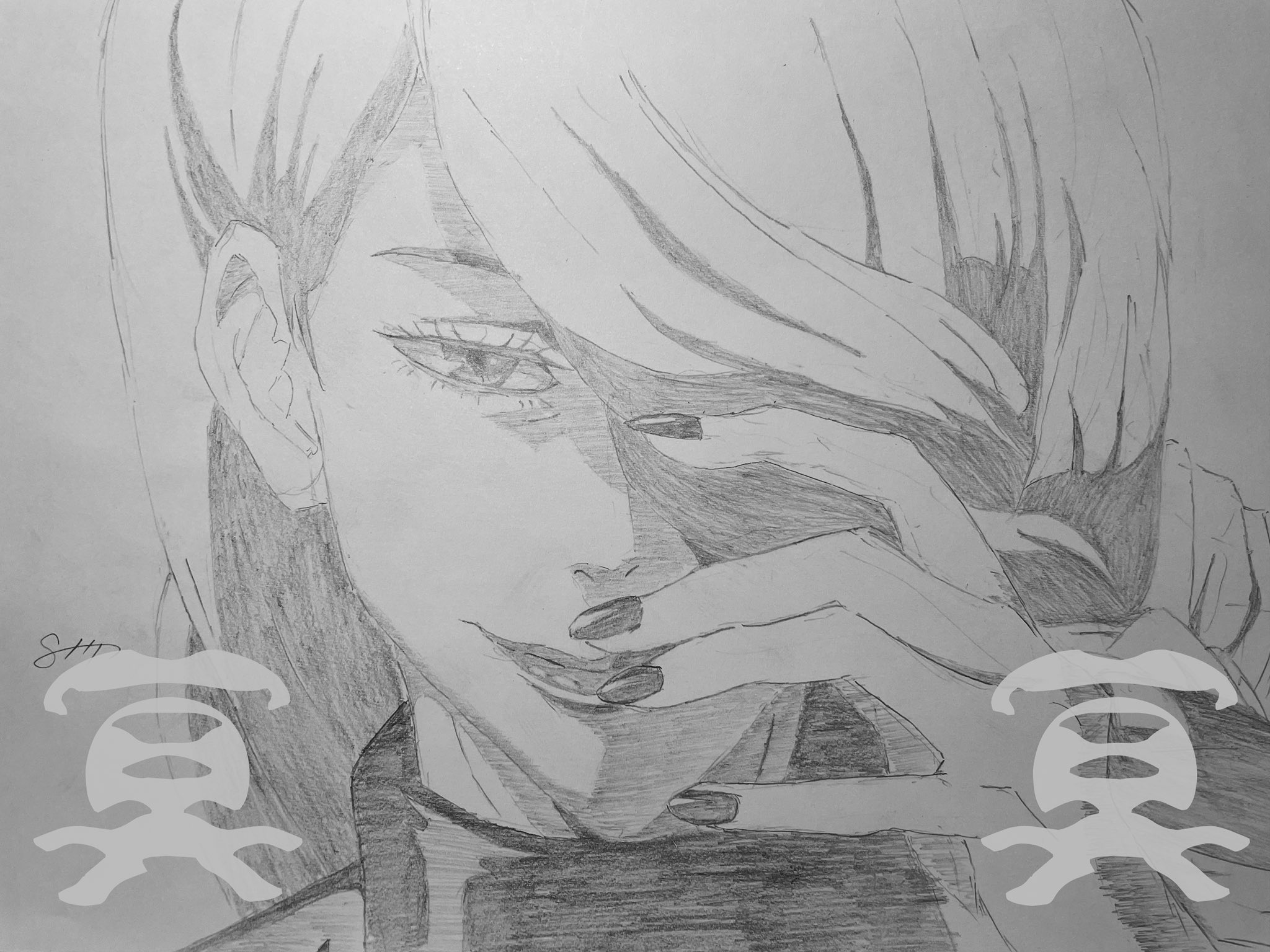 Hiro 冥冥描きました 呪術廻戦イラスト クールでカッコいい姉さんキャラクター 呪術廻戦 冥冥 クールビューティー アニメ 似顔絵 鉛筆画 マンガ Jujutsukaisen Meimei T Co Chp0vyplm4 Twitter
