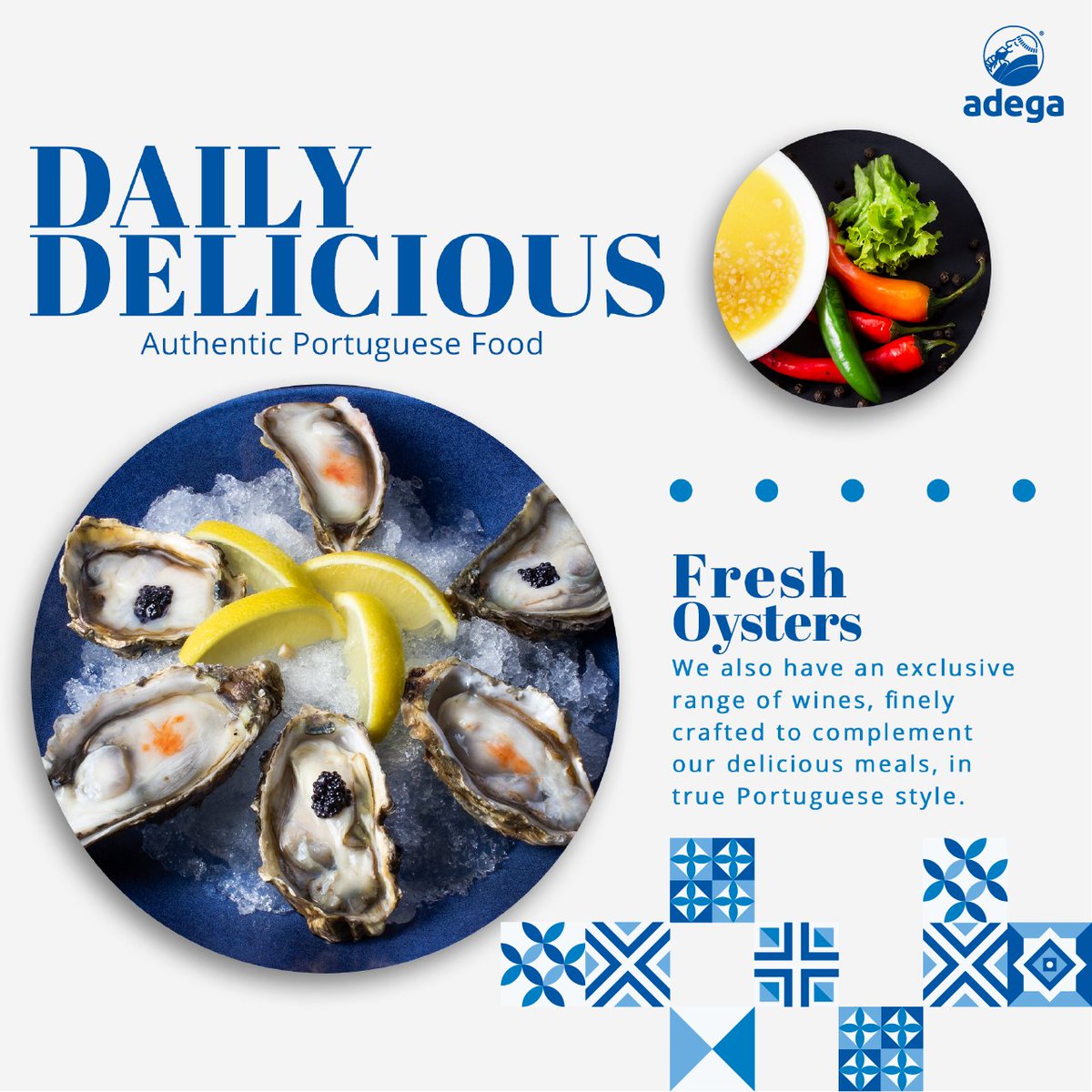 Make the easiest decision today and make Adega your Sunday lunch spot for the most delicious meals! 

#adega #experienceadega #fullofsol #adegarestaurant #goodfood #restaurant #family #friends #sundaylunch #freshoysters #seafood #authenticportuguese #portuguesecuisine