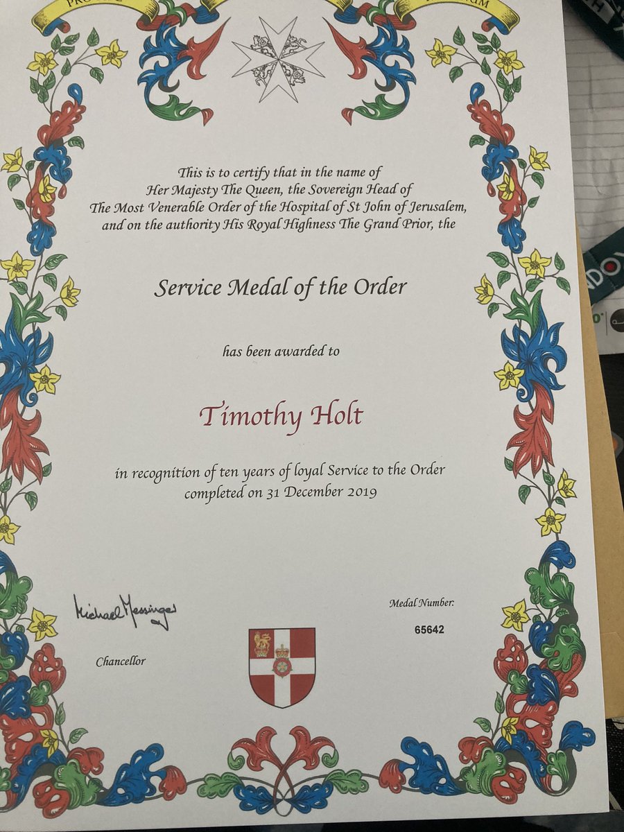 TimHolt96's tweet image. A nice surprise when I arrived home from supporting at the grand national. Today I have received my 10 years of service with @stjohnambulance. I am still proud to be a volunteer.