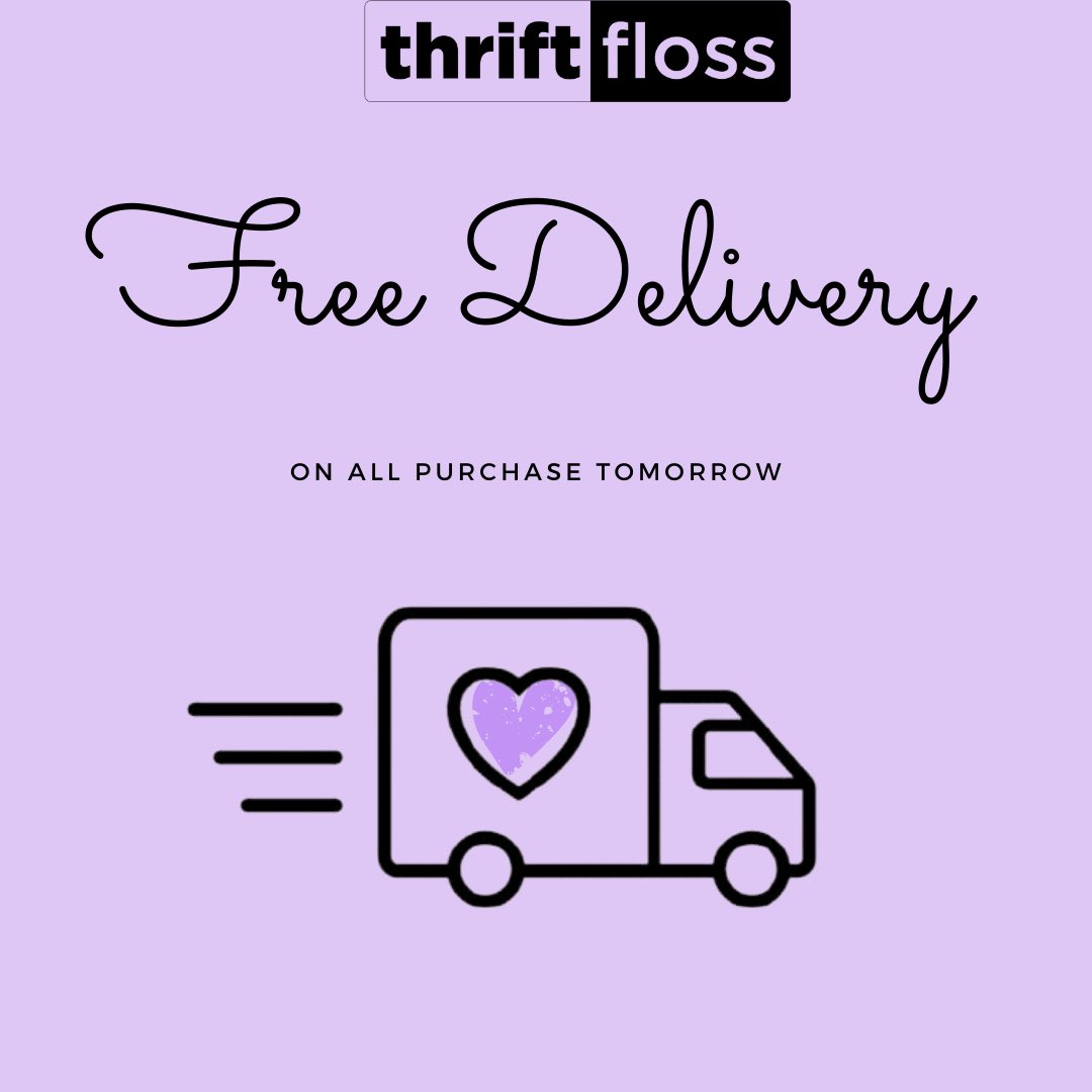 Abuja Thrift Store on X: Enjoy free delivery tomorrow on any item  purchased today 🤍💜 #AbujaTwitterCommumity  / X