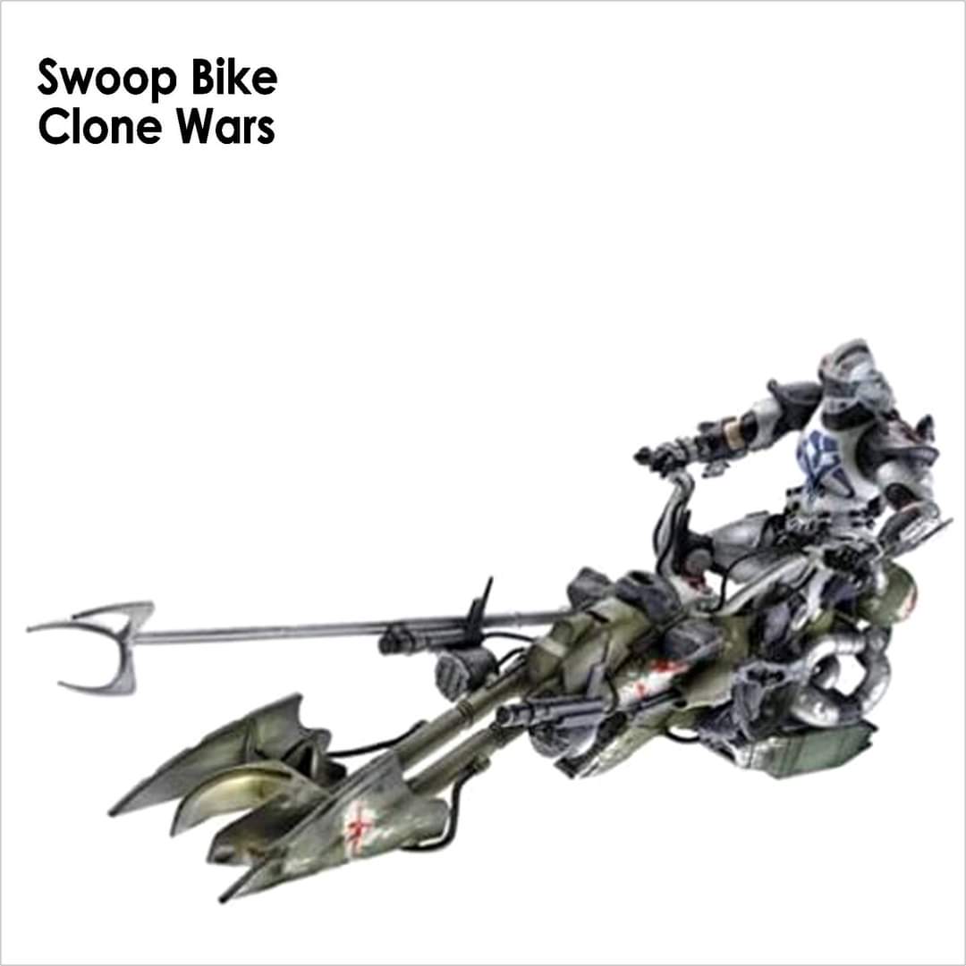 ToysJedi's tweet photo. #ActionFigureOfTheDay #SwoopBike from #CloneWars line. The bike is not remotely like the one seen in the series, but it does look very cool. It's been well designed to work with the included Durge figure & has the all important detail of a jousting Lance. #DefinitelyNotDefinitive https://t.co/TIzBma6VYK